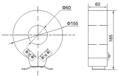 Split core cast resin current transformer
