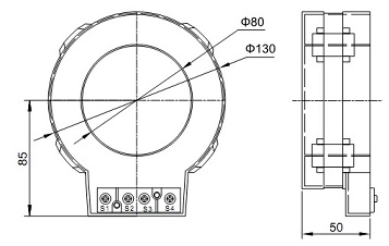 Split core cast resin current transformer