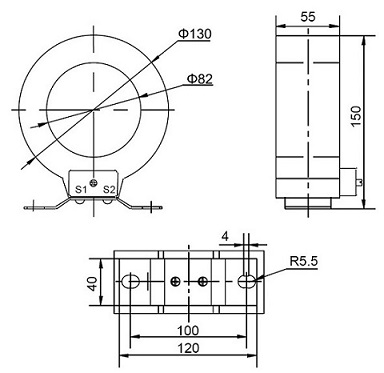 Split core cast resin current transformer